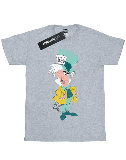 Sports Grey - Front - Disney Boys Alice In Wonderland Mad Hatter Classic T-Shirt