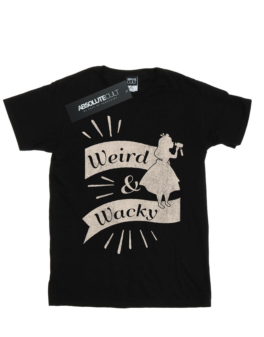 Black - Front - Disney Boys Alice In Wonderland Weird And Wacky T-Shirt