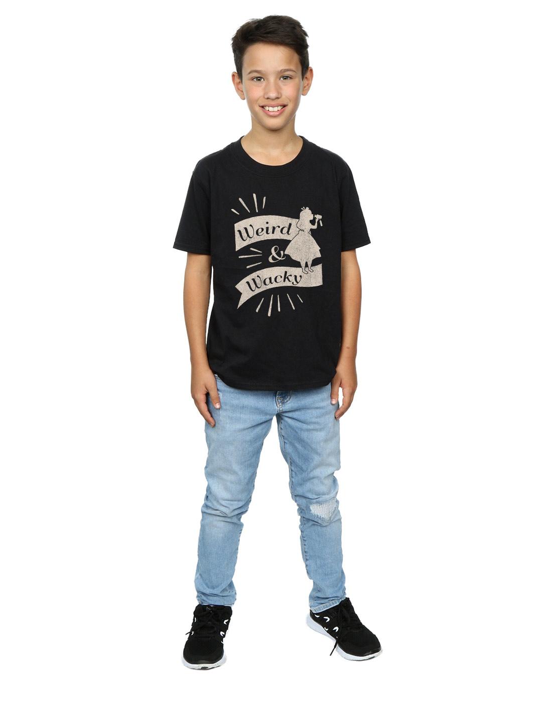 Black - Lifestyle - Disney Boys Alice In Wonderland Weird And Wacky T-Shirt