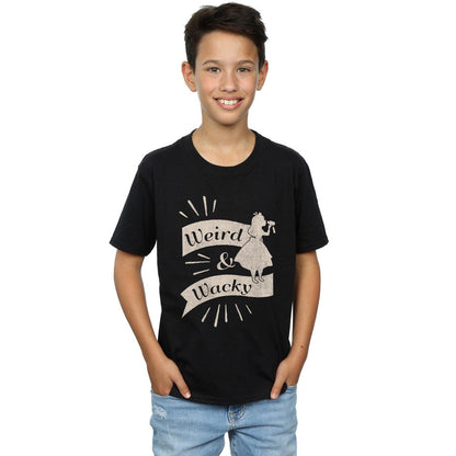 Black - Back - Disney Boys Alice In Wonderland Weird And Wacky T-Shirt