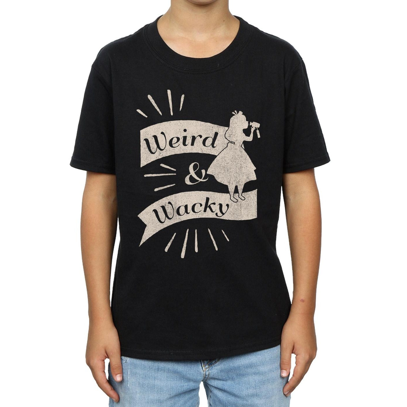 Black - Side - Disney Boys Alice In Wonderland Weird And Wacky T-Shirt