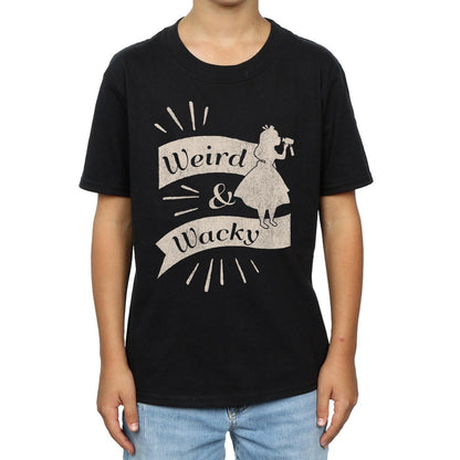 Black - Side - Disney Boys Alice In Wonderland Weird And Wacky T-Shirt
