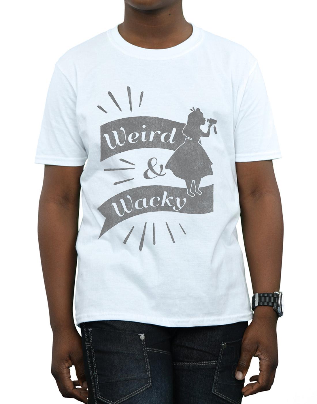 White - Side - Disney Boys Alice In Wonderland Weird And Wacky T-Shirt