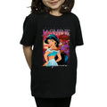 Black - Pack Shot - Aladdin Girls Jasmine Montage Cotton T-Shirt