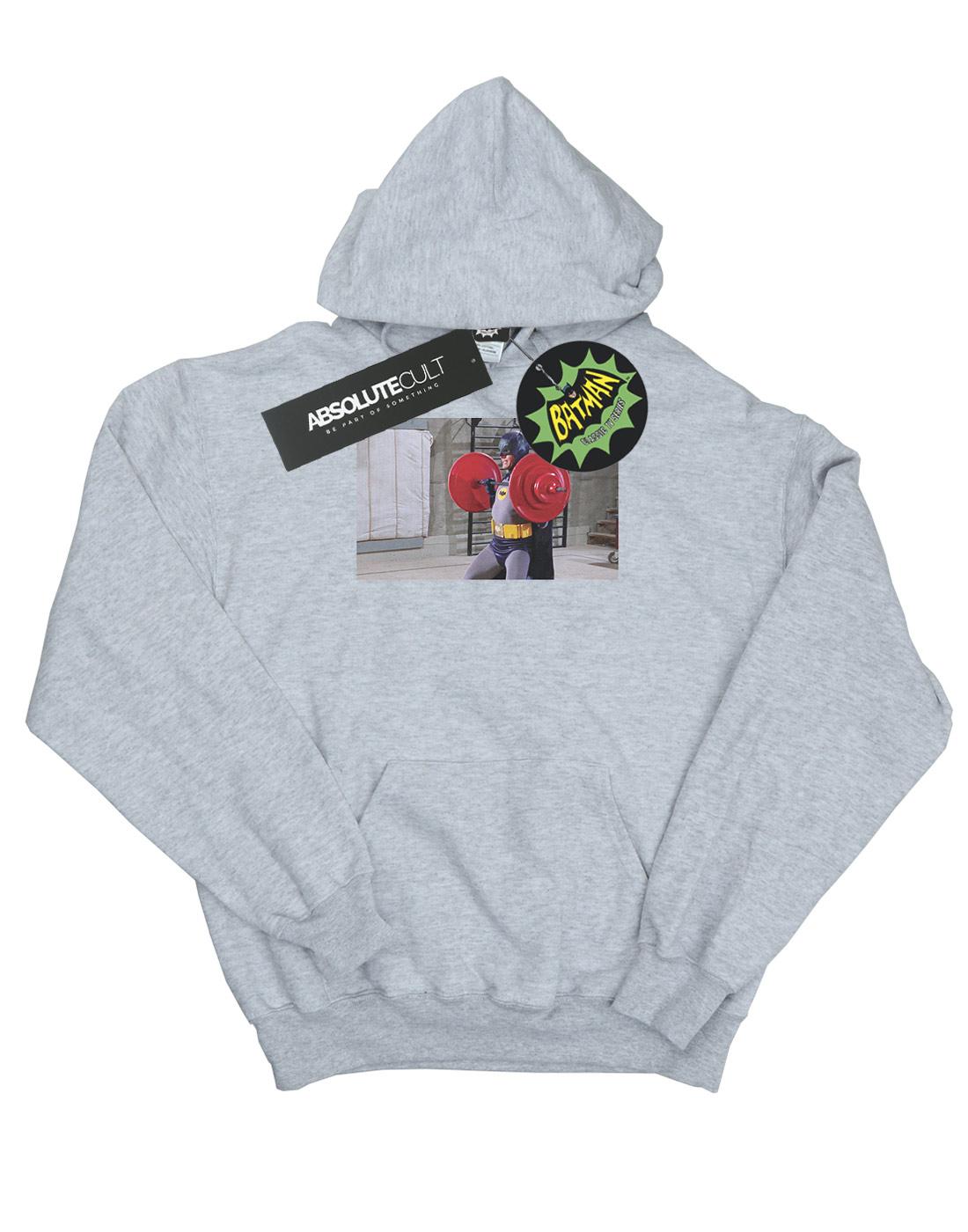 Sports Grey - Front - DC Comics Mens Batman TV Series Bat Gains Hoodie