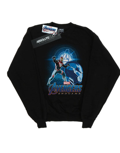 Black - Front - Marvel Mens Avengers Endgame Iron Man Team Suit Cotton Sweatshirt