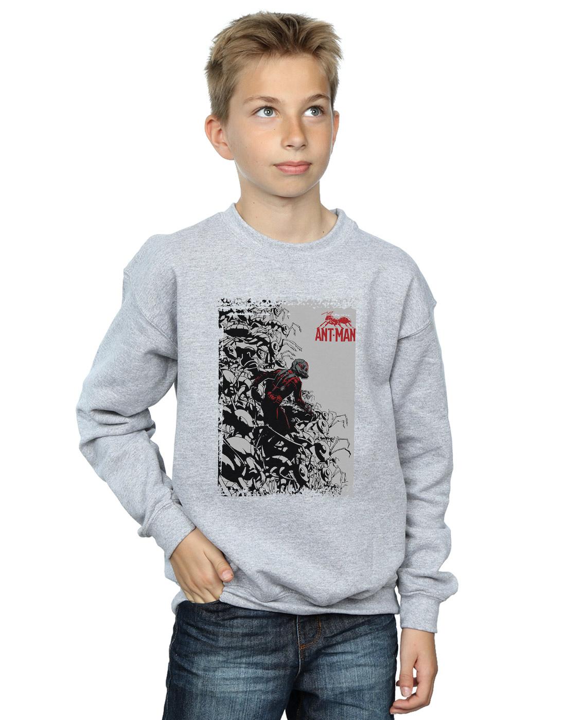 Sports Grey - Back - Marvel Boys Ant-Man Army Sweatshirt