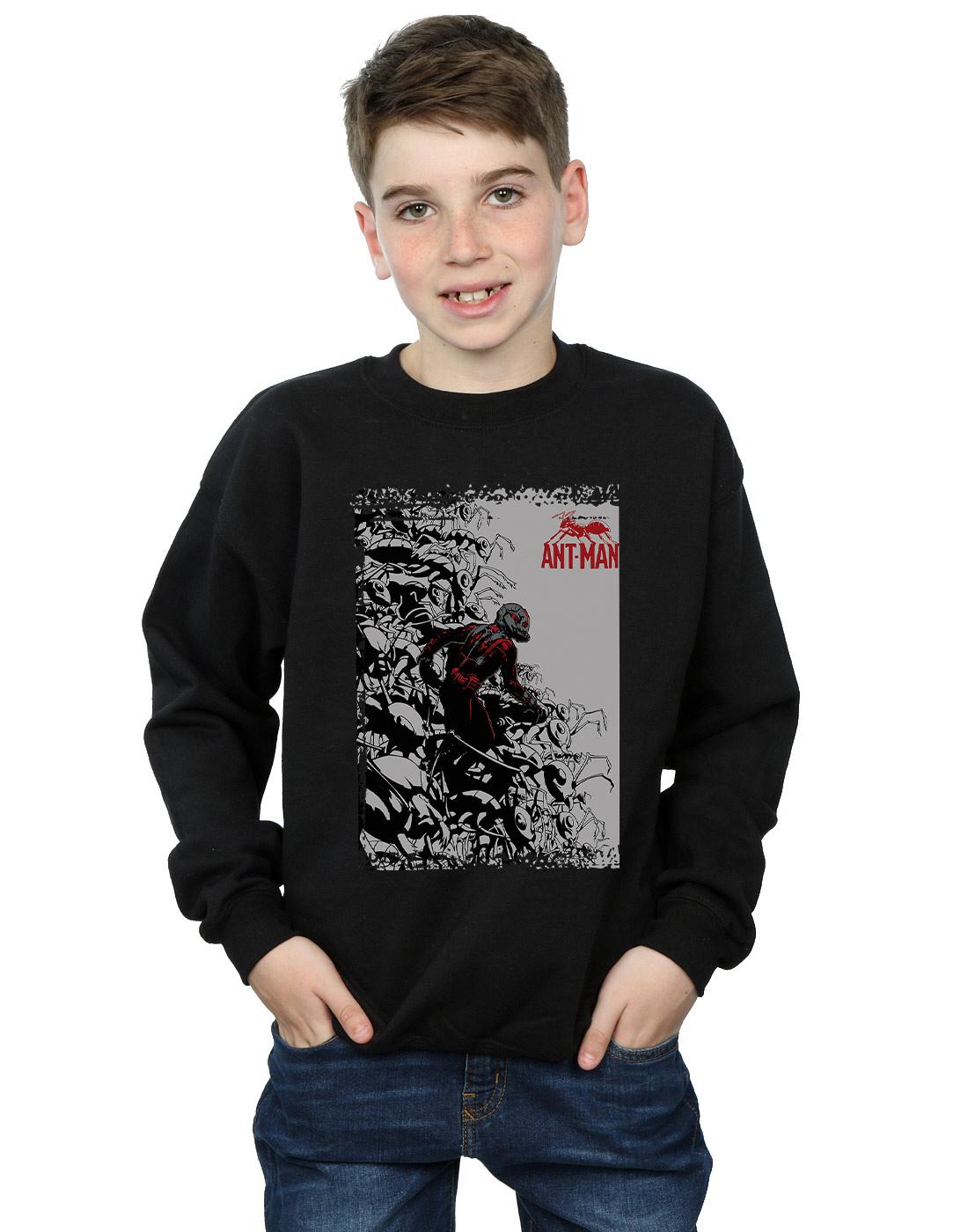 Black - Back - Marvel Boys Ant-Man Army Sweatshirt