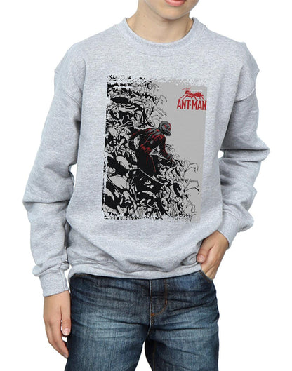 Sports Grey - Side - Marvel Boys Ant-Man Army Sweatshirt