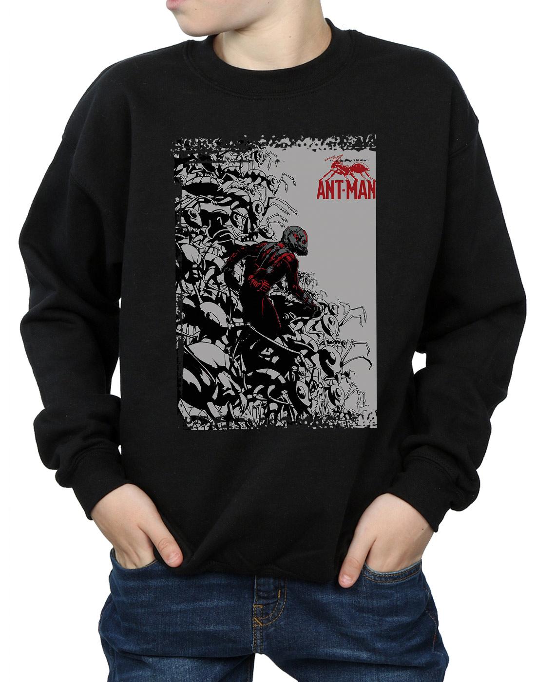 Black - Side - Marvel Boys Ant-Man Army Sweatshirt