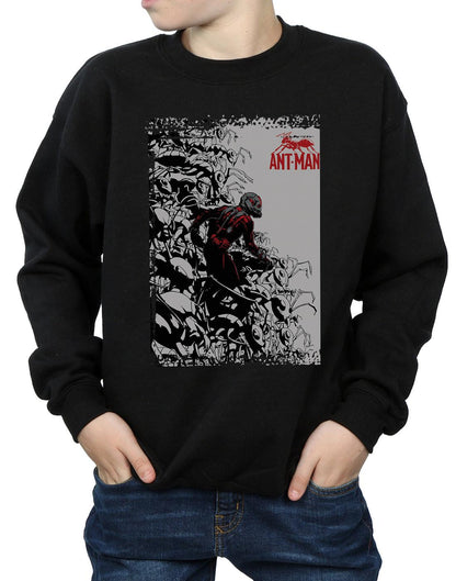 Black - Side - Marvel Boys Ant-Man Army Sweatshirt
