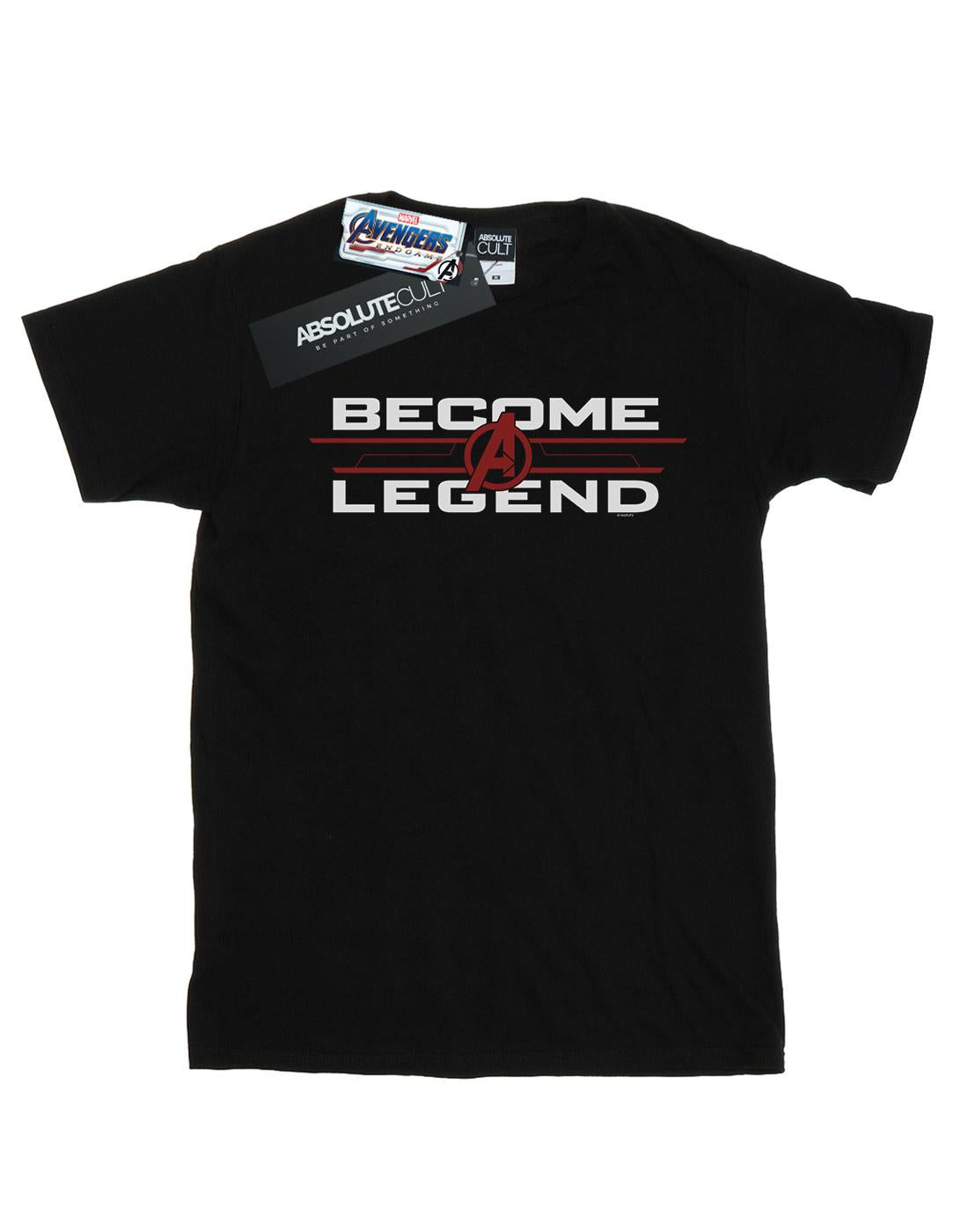 Black - Front - Marvel Womens-Ladies Avengers Endgame Become A Legend Cotton Boyfriend T-Shirt