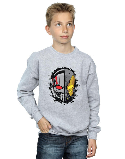 Sports Grey - Back - Marvel Boys Ant-Man Split Helmet Sweatshirt