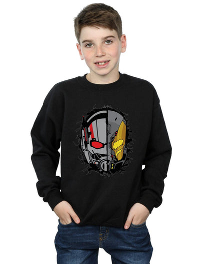 Black - Back - Marvel Boys Ant-Man Split Helmet Sweatshirt