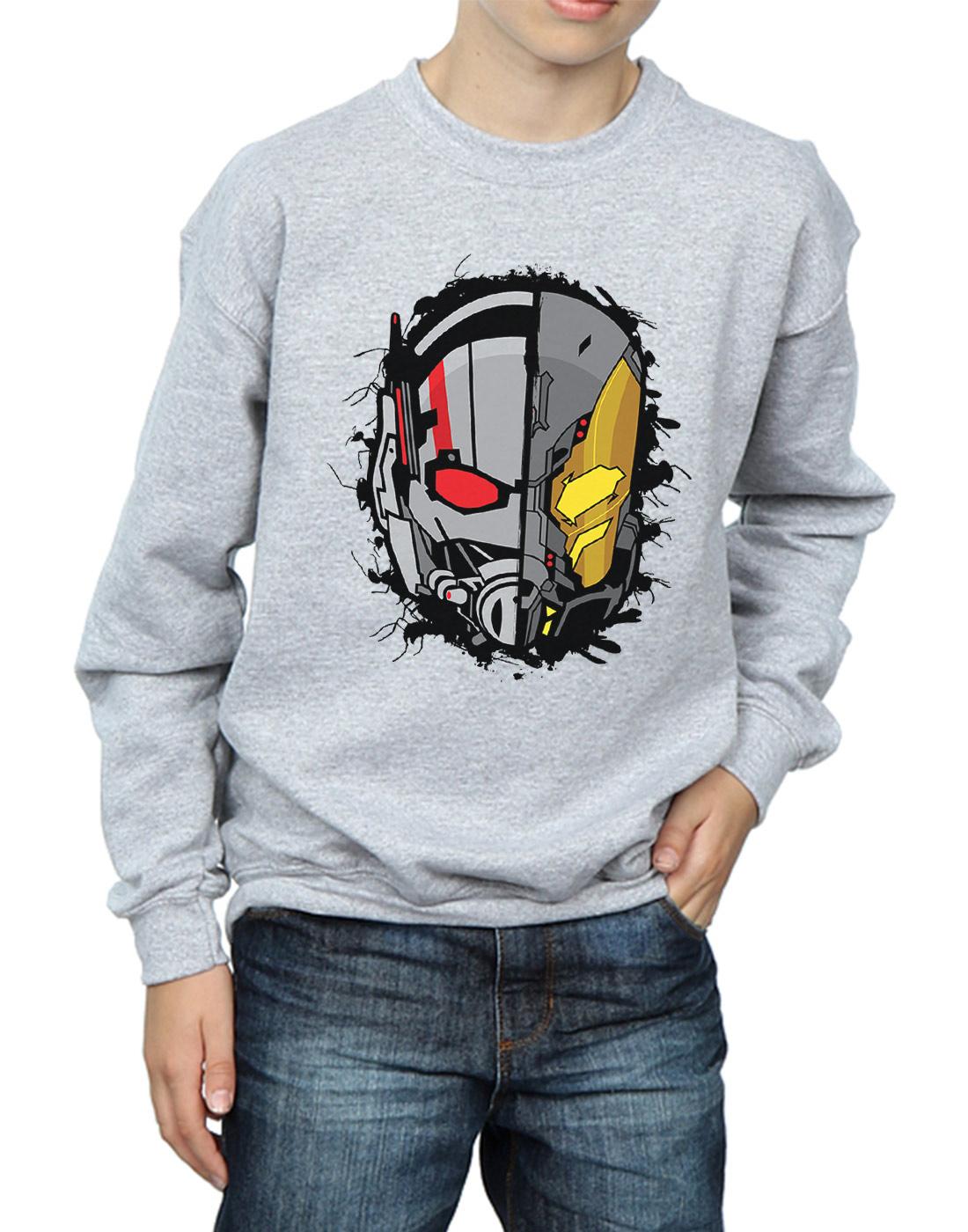 Sports Grey - Side - Marvel Boys Ant-Man Split Helmet Sweatshirt