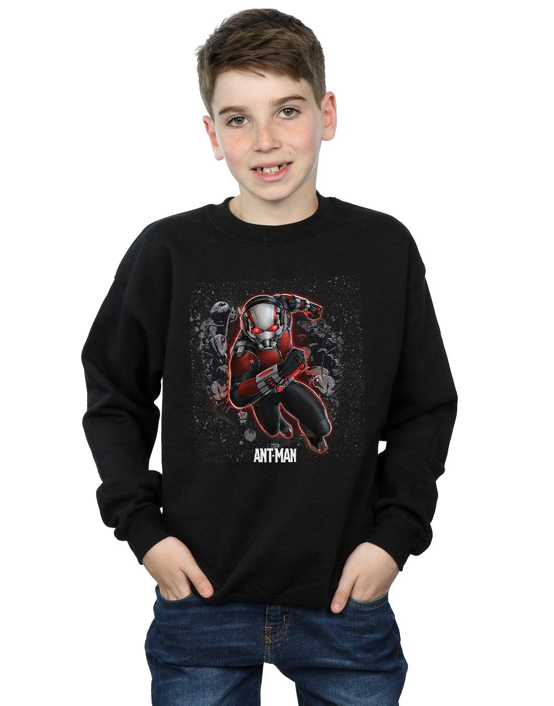 Black - Back - Marvel Boys Ant-Man Ants Running Sweatshirt