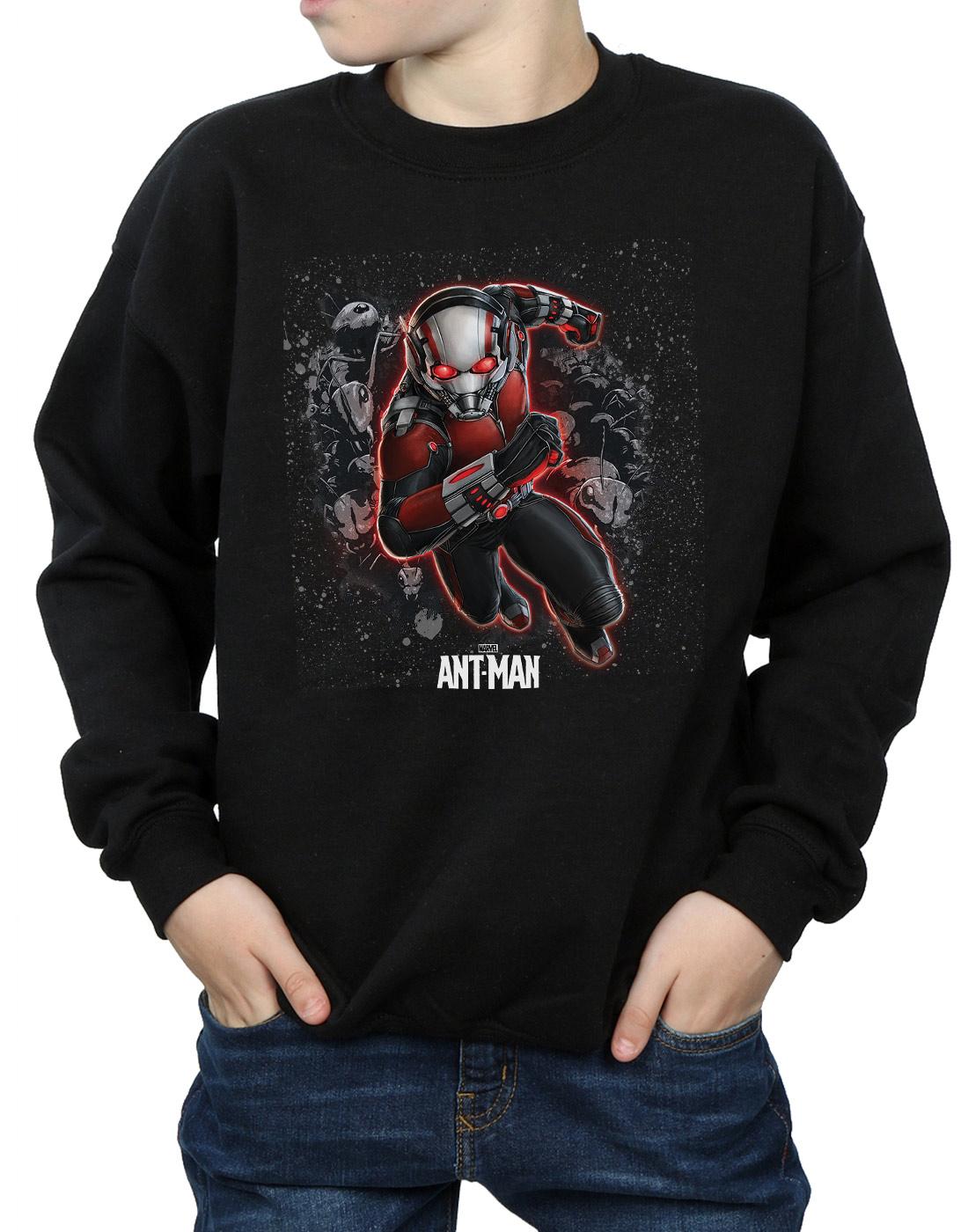 Black - Side - Marvel Boys Ant-Man Ants Running Sweatshirt