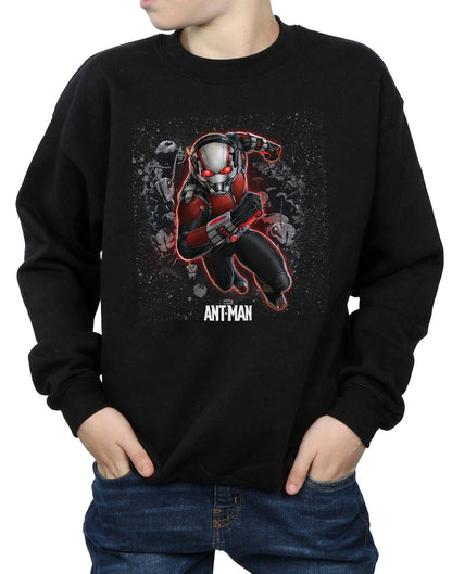 Black - Side - Marvel Boys Ant-Man Ants Running Sweatshirt