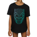 Black - Side - Black Panther Girls Cotton T-Shirt