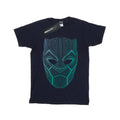 Navy Blue - Front - Black Panther Girls Cotton T-Shirt