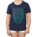 Navy Blue - Side - Black Panther Girls Cotton T-Shirt