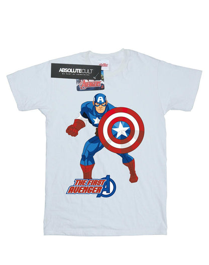 White - Front - Marvel Mens Captain America The First Avenger T-Shirt