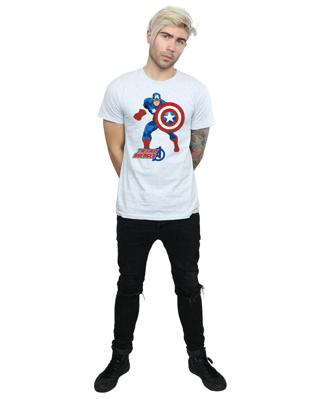 Sports Grey - Lifestyle - Marvel Mens Captain America The First Avenger T-Shirt