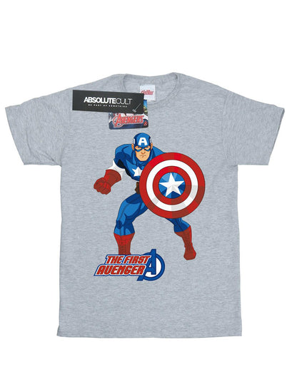 Sports Grey - Front - Marvel Mens Captain America The First Avenger T-Shirt