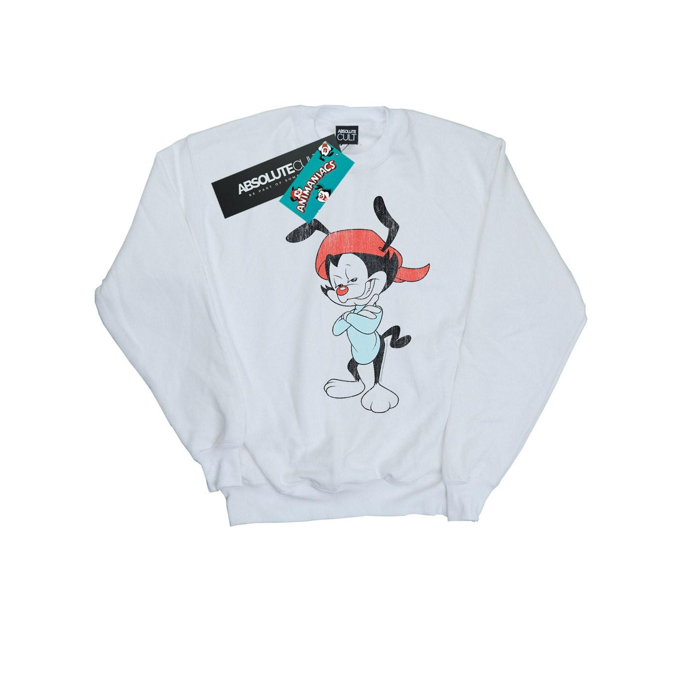 White - Front - Animaniacs Girls Wakko Classic Pose Sweatshirt