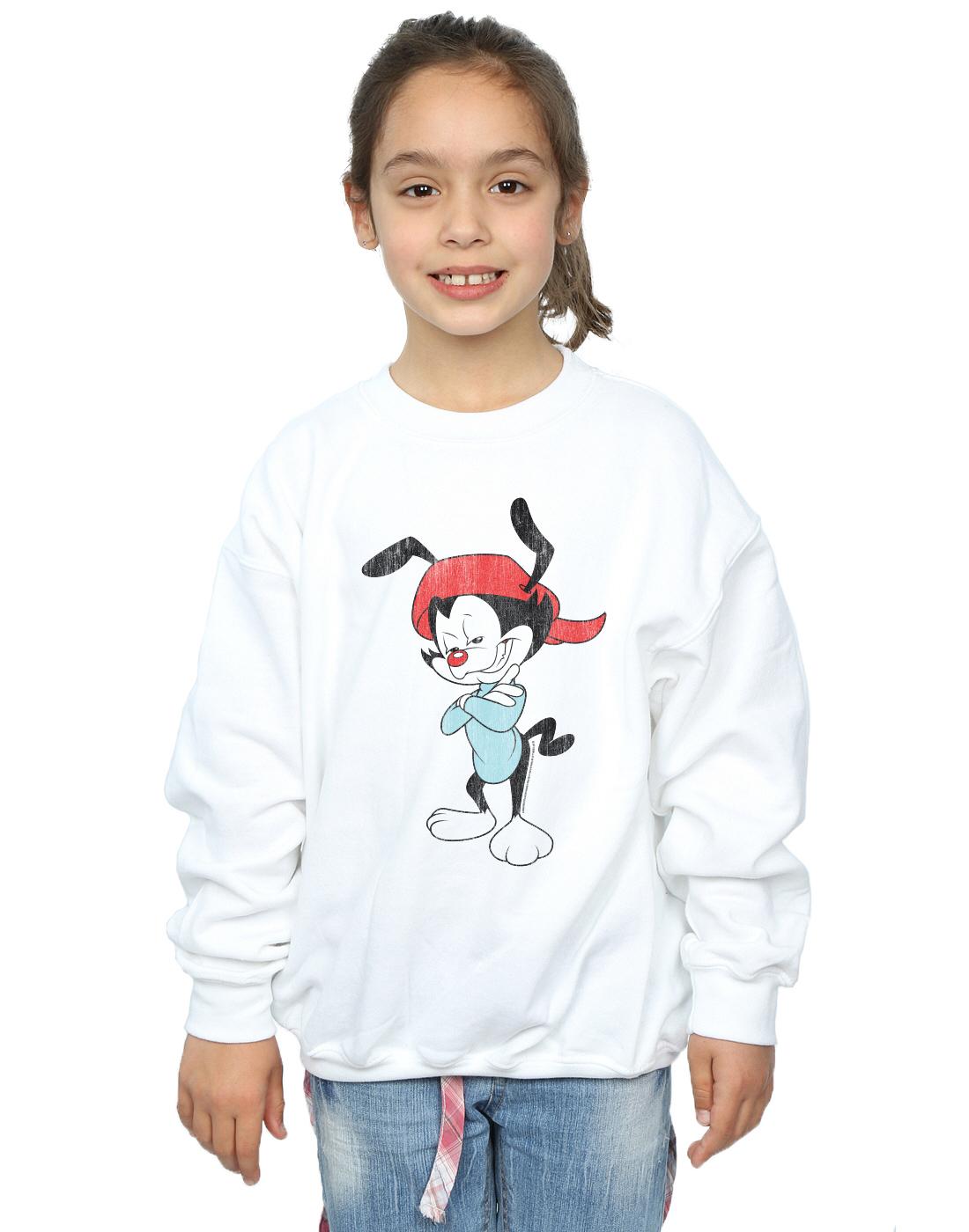 White - Back - Animaniacs Girls Wakko Classic Pose Sweatshirt