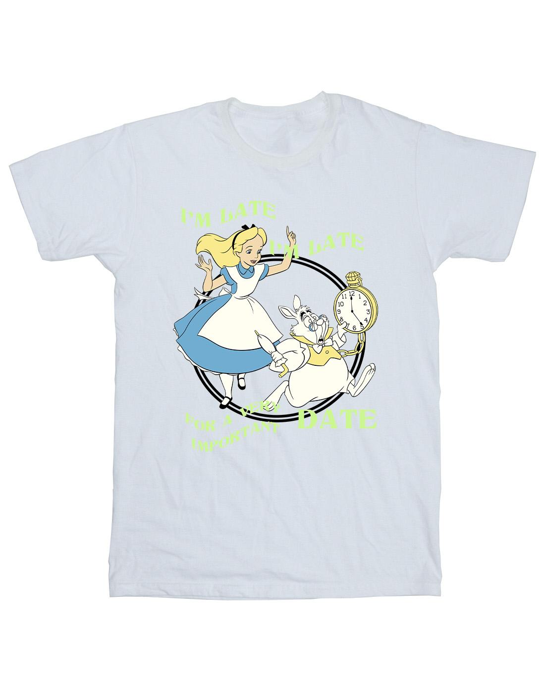 White - Front - Disney Boys Alice In Wonderland I´m Late T-Shirt