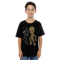 Black - Back - Guardians Of The Galaxy Boys I Am Groot Scribble Cotton T-Shirt