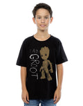 Black - Lifestyle - Guardians Of The Galaxy Boys I Am Groot Scribble Cotton T-Shirt