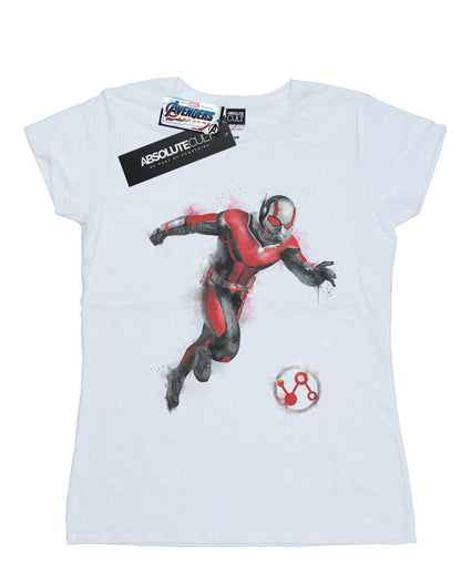 White - Front - Marvel Womens-Ladies Avengers Endgame Painted Ant-Man Cotton T-Shirt