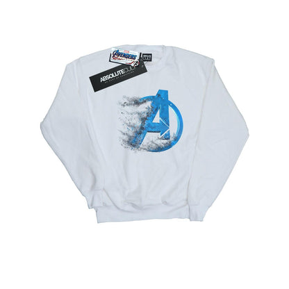 White - Front - Marvel Mens Avengers Endgame Dusted Logo Cotton Sweatshirt