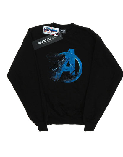 Black - Front - Marvel Mens Avengers Endgame Dusted Logo Cotton Sweatshirt
