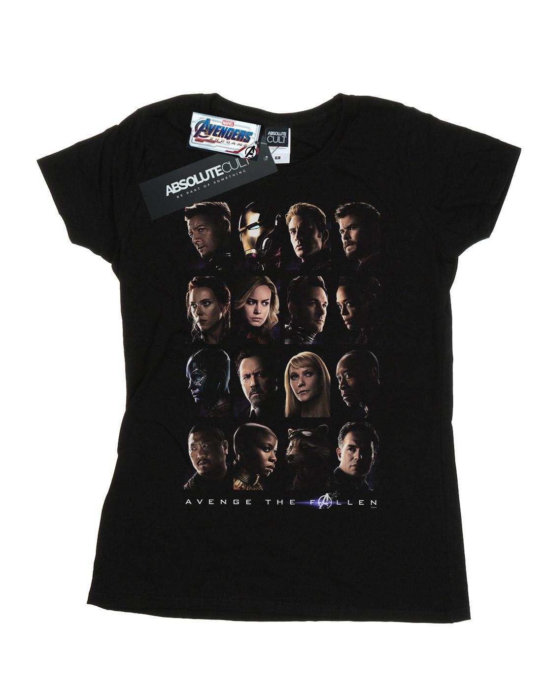 Black - Front - Marvel Womens-Ladies Avengers Endgame We Avenge The Fallen Cotton T-Shirt