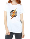 White - Side - Flash Womens-Ladies Logo Cotton Boyfriend T-Shirt