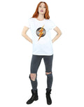 White - Lifestyle - Flash Womens-Ladies Logo Cotton Boyfriend T-Shirt