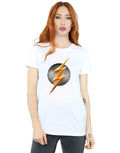White - Back - Flash Womens-Ladies Logo Cotton Boyfriend T-Shirt