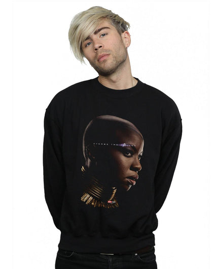 Black - Back - Marvel Mens Avengers Endgame Avenge The Fallen Okoye Cotton Sweatshirt