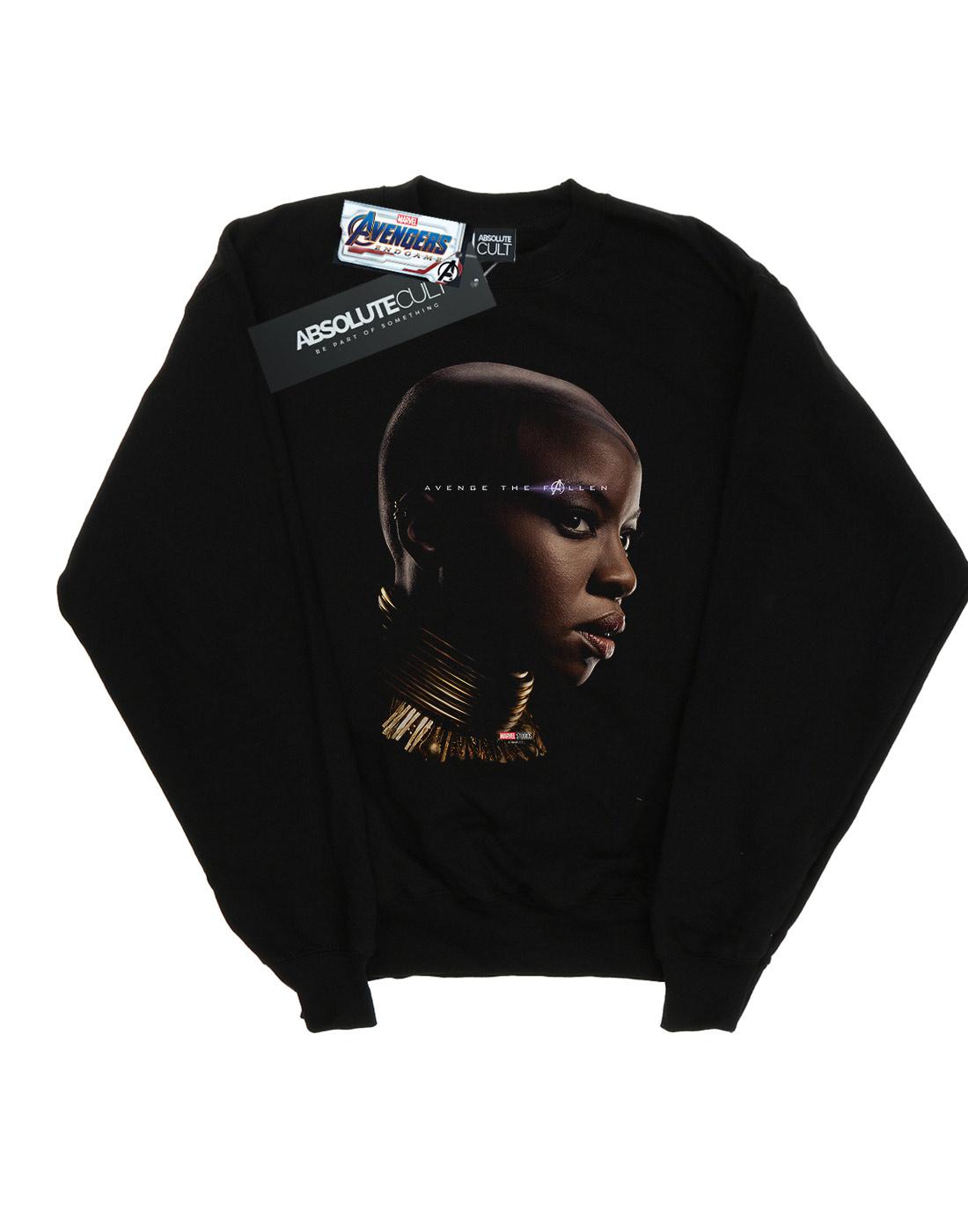 Black - Front - Marvel Mens Avengers Endgame Avenge The Fallen Okoye Cotton Sweatshirt