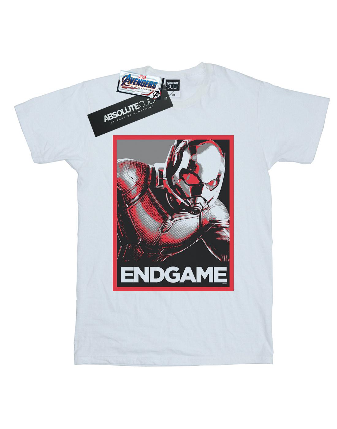 White - Front - Marvel Womens-Ladies Avengers Endgame Ant-Man Poster Cotton Boyfriend T-Shirt
