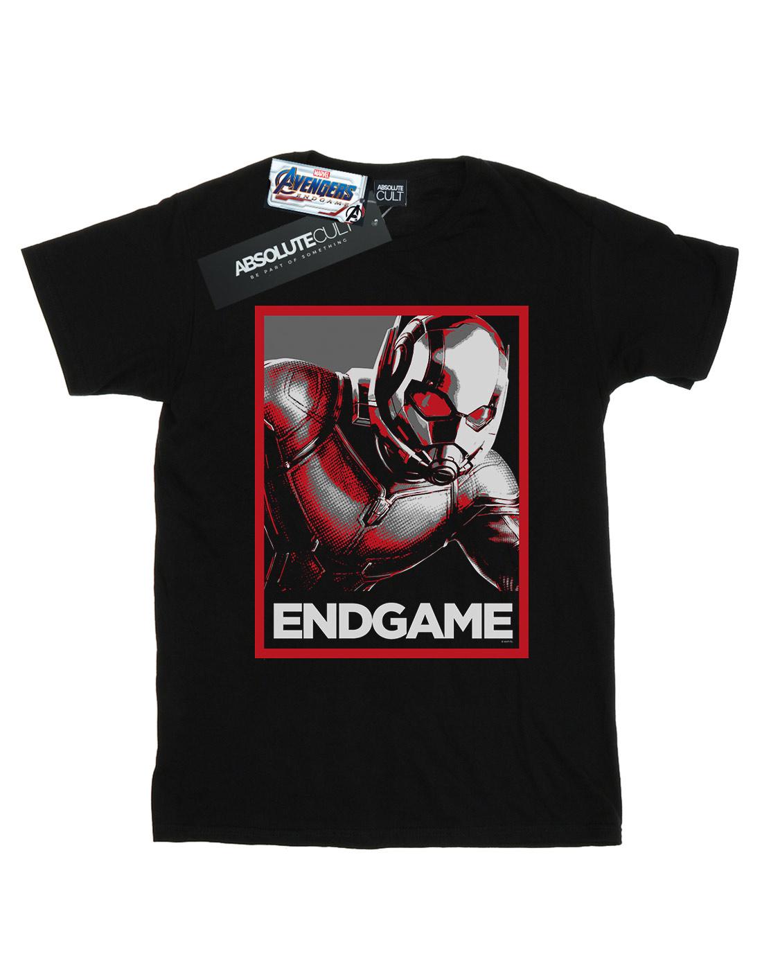 Black - Front - Marvel Womens-Ladies Avengers Endgame Ant-Man Poster Cotton Boyfriend T-Shirt