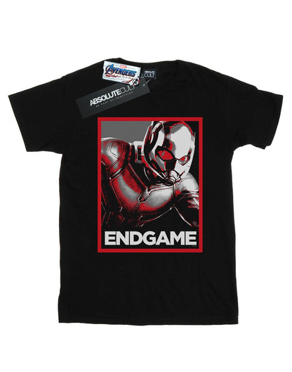 Black - Front - Marvel Womens-Ladies Avengers Endgame Ant-Man Poster Cotton Boyfriend T-Shirt