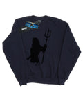 Navy Blue - Front - DC Comics Boys Aquaman Mono Silhouette Sweatshirt