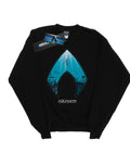 Black - Front - DC Comics Boys Aquaman Ocean Logo Sweatshirt