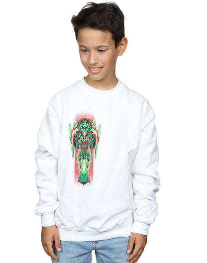 White - Back - DC Comics Boys Aquaman Queen Atlanna Sweatshirt