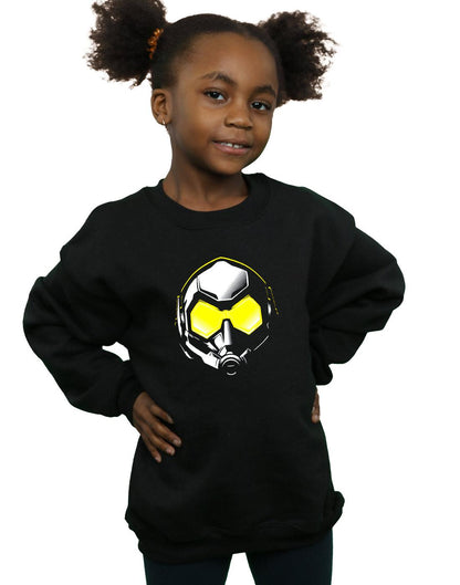 Black - Back - Marvel Girls Ant-Man And The Wasp Hope Mask Sweatshirt