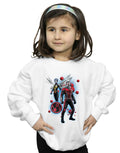 White - Back - Marvel Girls Ant-Man And The Wasp Particle Pose Sweatshirt